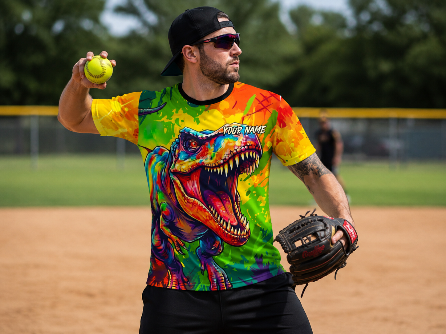 Custom T-Rex Sports Jersey | Personalized Bowling, Softball & Baseball Jersey